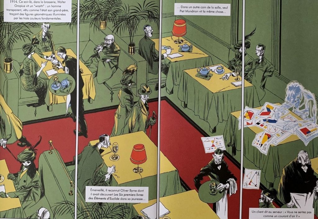 Planche de BD extraite de Courant dart de Bézian. Illustration