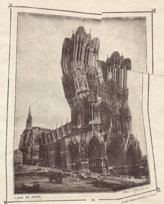 collage de René Apallec 18 x 88 cm série Vu de l'arrière