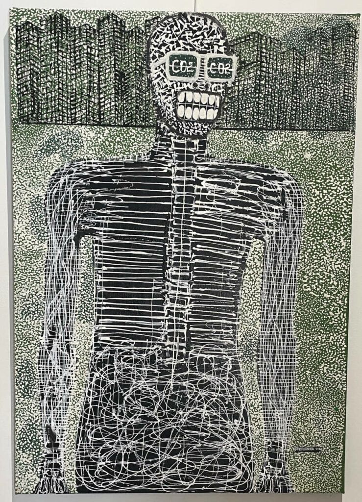 toile peinte de Patricorel de la série Génération décarbonatée