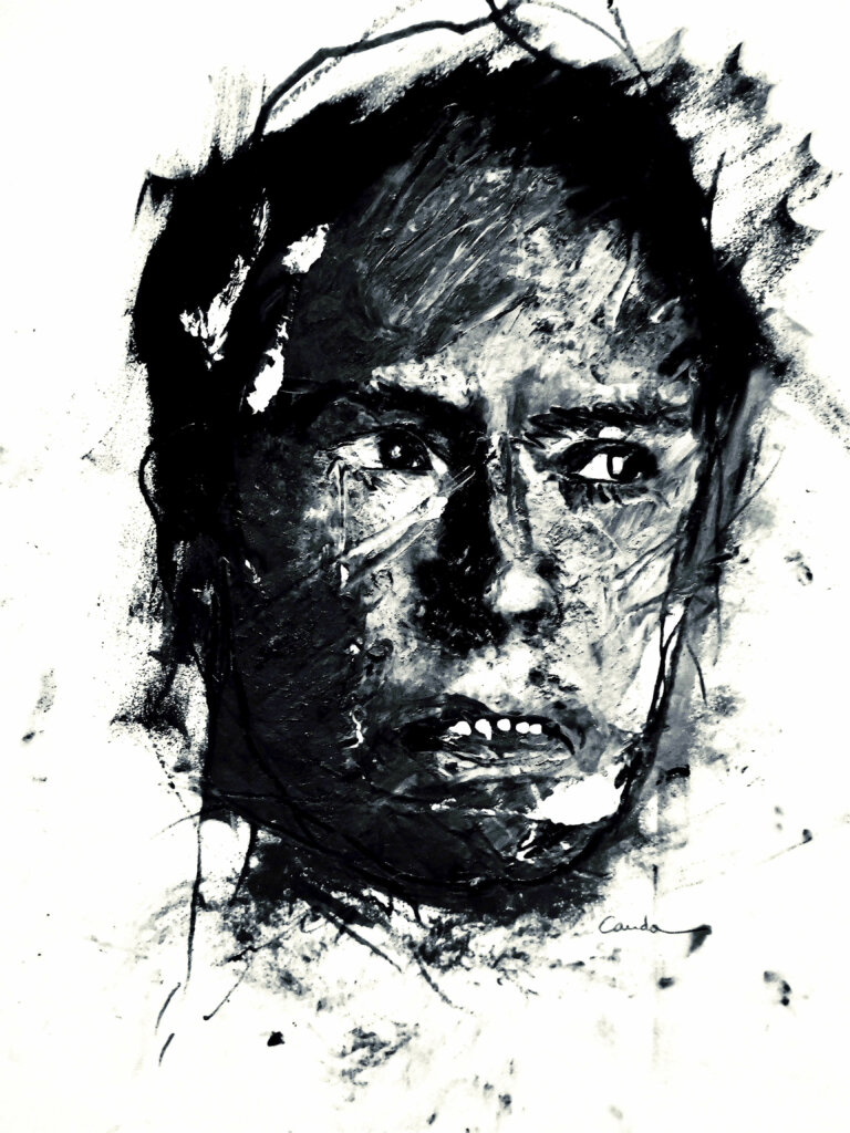 portrait imaginaire de François Villon par Jacques Cauda Pastel à l’huile sur papier 425 gr 30 x 40 cm