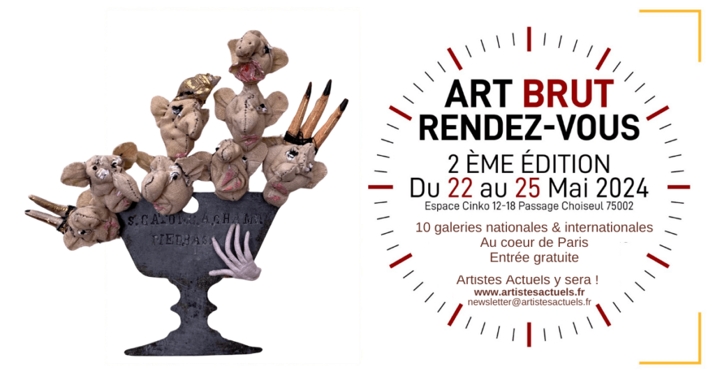 image qui représente l'affiche de l'événement Art Brut RDV à Paris en 2024