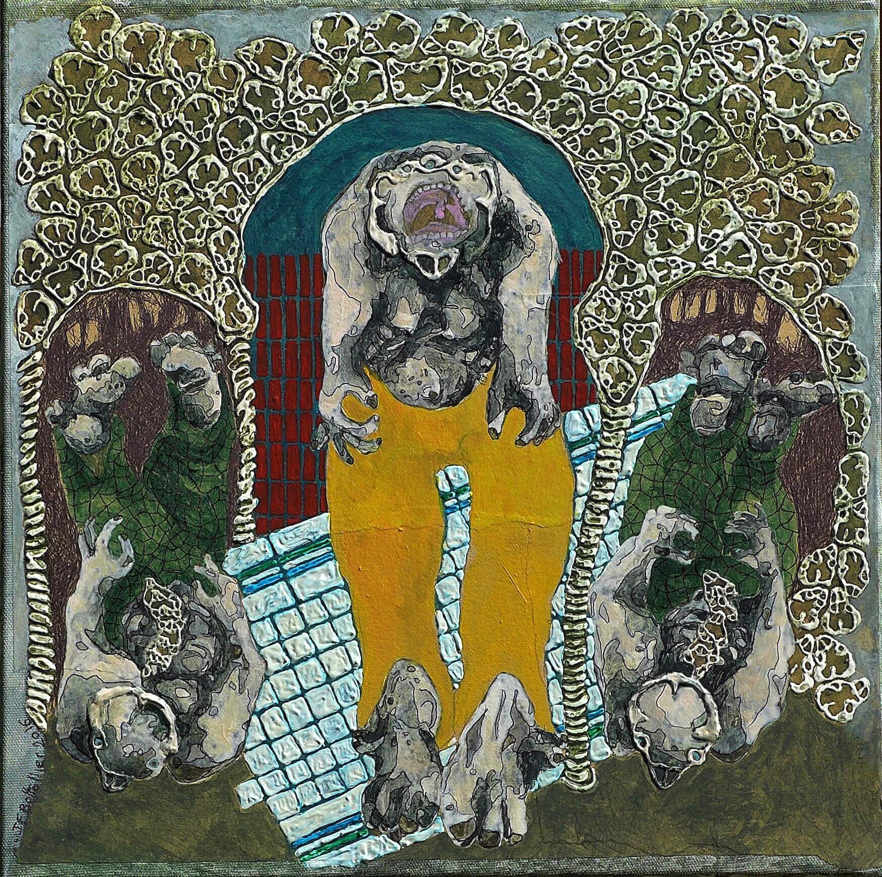 image d'une oeuvre de Jean-François Bottollier : Nuit 116 Acrylique sur toile 40x40