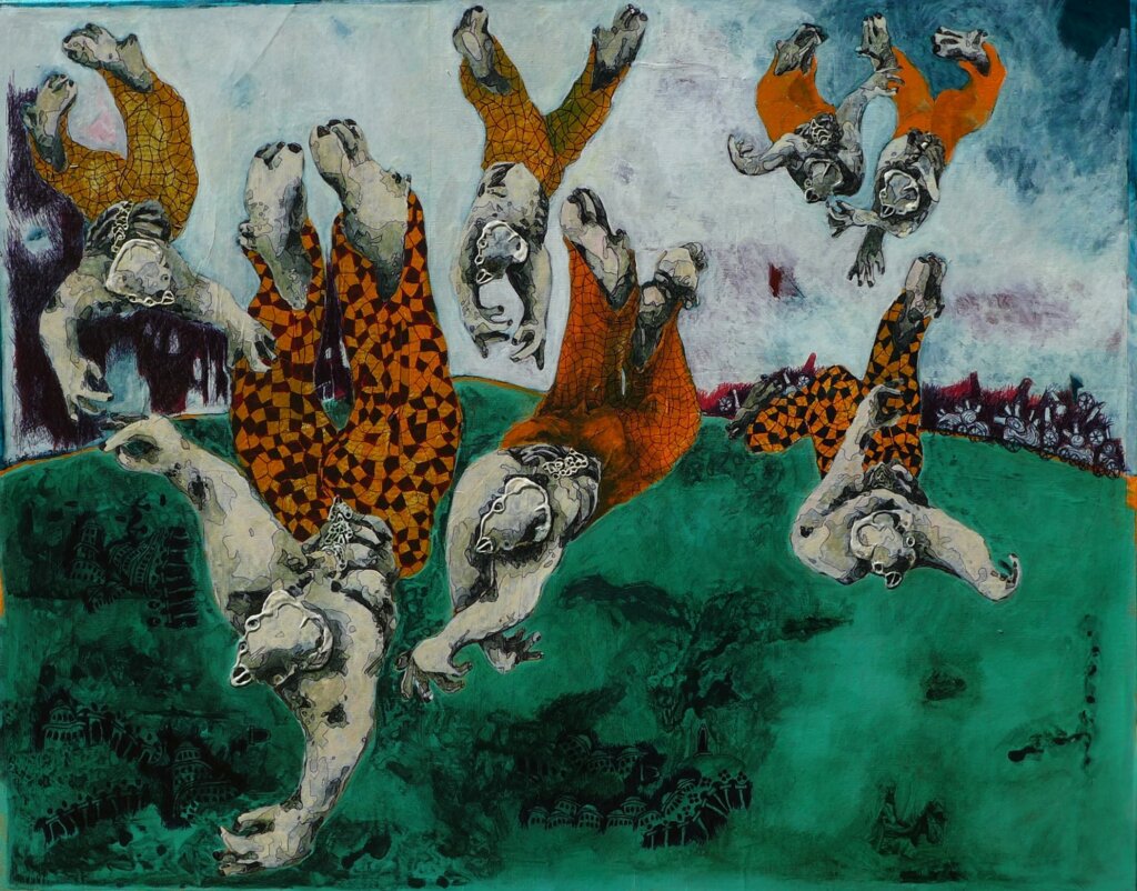 image qui représente une peinture sur toile de Jean-François Bottollier : Nuit 156 Acrylique sur toile 92x73
