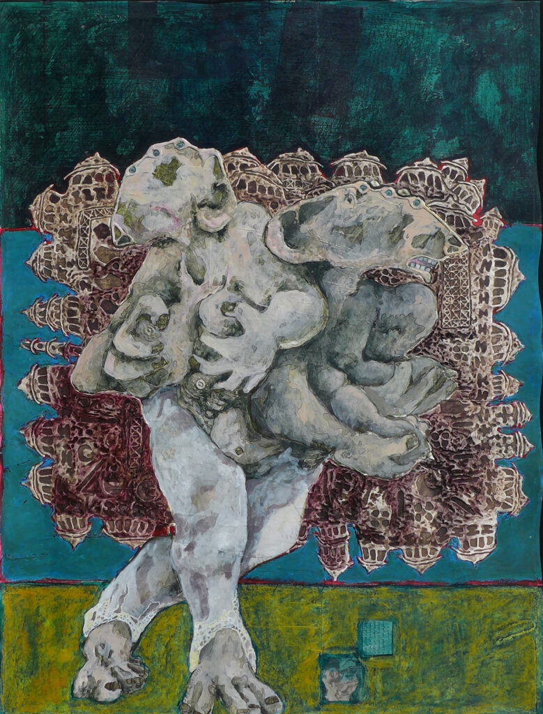 image qui représente une peinture de Jean-François Bottollier : Nuit 48 Acrylique sur Bristol 50x65