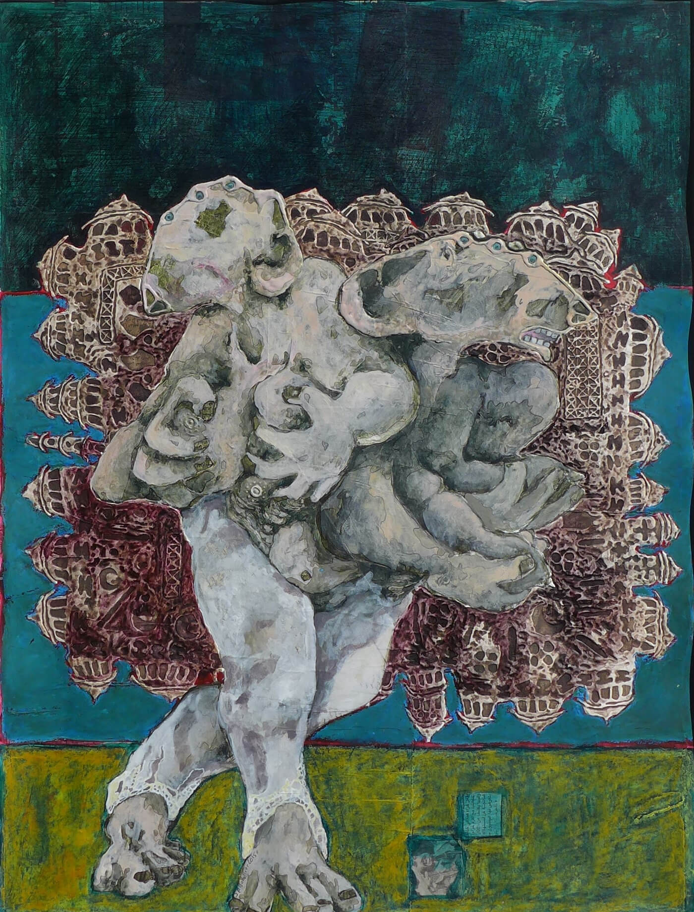 image qui représente une peinture de Jean-François Bottollier : Nuit 48 Acrylique sur Bristol 50x65